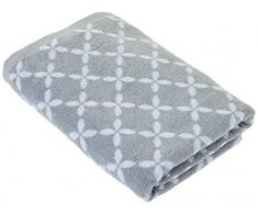Lasa Home Draps 70x140, Collection Shibori, Motifs Floraux, Gris, 100% Coton, 70x140x1 cm