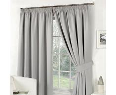 Dreamscene Rideaux occultants thermiques plissÃ©s, argent