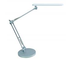 Alba - LEDTREK BC - Lampe de Bureau LED Ã tÃªte orientable - Double Bras avec Articulation - Economie dEnergie - RÃ©glage facile - Blanc [Classe Ã©nergÃ©tique A]