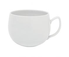 DEGRENNE - Salam Thé lot de 6 tasses à dejeuner, porcelaine - Blanc