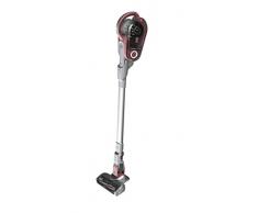 BLACK+DECKER HVFE2150LR-QW Aspirateur à main sans fil - 21,6 V - Autonomie : 17 min - Chargeur intelligent mural - Prolongateur, brosse rétractable et pour le sol, 40 W, 450 milliliters, Rouge