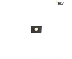 SLV New Tria Colonne murale cache-câble DL carré Set, 2.2, plafond Spot Power Driver LED Clip intégré 3000 K 30 ° avec plumes Noir 114400