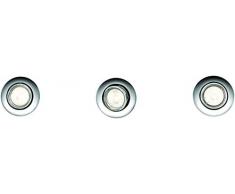 Philips Enif Spot encastrable orientable, sans ampoule, Lot de 3 9 x 9 x 10 cm chrome