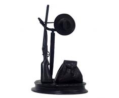 Better & Best 0192064 â Figurine décorative de Laiton, Chapeau, MORRAL, Fusil et Chaise de Camp