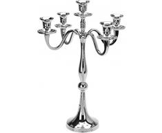 Viscio Trading Maison & Christmas Bougeoir, métal, Argent, 30 x 30 x 42 cm