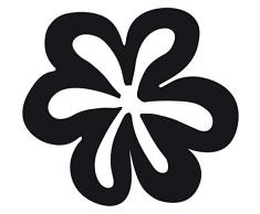 CINTACOR Fleur Sticker, en Feutre, Noir, 23Â x 0.40Â x 27Â cm