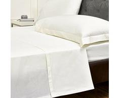Julian Charles Facile dentretien Drap Plat en Percale, Coton Polyester, crÃ¨me, Simple
