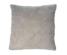 Gözze, avec Picots Structure Coussin Déco 50 x 50 cm, Polyester, Silber, 50 x 50 x 10 cm