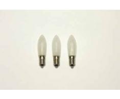 Hellum 912234 Ampoule de Replacement LED Bougie Cannelé 3 Pièces Chaud Blanc