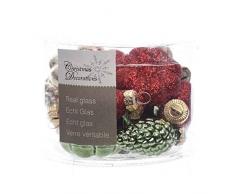 Decoris DEO4063023 Suspension de NoÃ«l, Verre, Multicolore, 39,5 X 21