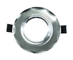 BES Porte-Spot encastrable LED Miroir ailettes Blanc Rond givré