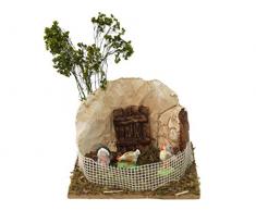 BERTONI Poulailler en plâtre Bois Multicolore Taille Unique