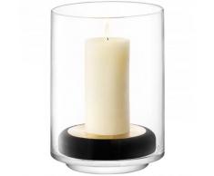 LSA International Disque Lanterne et Support en hÃªtre, en Verre, Transparent, 24Â cm