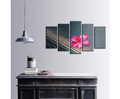 Bonamaison DÃ©coration Murale Ensemble de 5 Impression sur Toile, Dimensions: 100 x 60 Cm - ConÃ§u et fabriquÃ© en Turquie