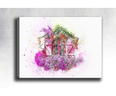 Bonamaison Peinture sur toile, multicolore, 40 x 60 cm - Conçu et fabriqué en Turquie