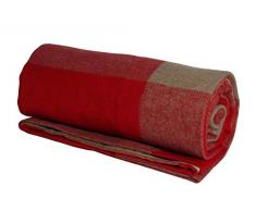 Amarelle Plaid Valloire Rouge, 140 x 140