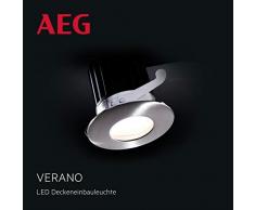 AEG Verano Plafonnier extérieur en acier inoxydable et verre mat 5 W
