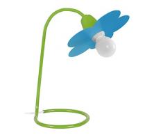 Tosel 90323 Lampe Bureau 1 Lumière Acier, E14, 40 W, Bleu, 18 x 40 cm