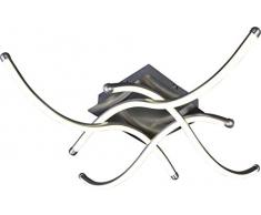 interfan Legolas 40Â W Plafonnier de plafond LED, Nickel satinÃ©, 60Â X 60Â X 12Â 