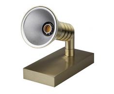 TEKNI-LED - Spot LED Ã poser sur console, meuble, vitrine â Lampe orientable Ã©clairage tableaux - 7W â blanc chaud 2700K â IRC95 - Laiton brossÃ©