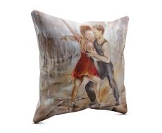 Picanova Coussin dÃ©coratif, Satin, Multicolore, 40 x 40 cm