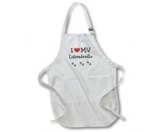 3dRose Tablier, Blanc, 24Â x 76,2Â cm