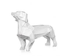 World Art Basset facettÃ© Sculpture En RÃ©sine, Multicolore, 37x55x19 Cm