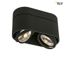 KARDAMOD ROND DOUBLE QPAR111 plafonnier, noir, GU10, max. 2x75W