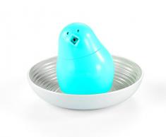 Outlook Design Jib Jib Set sel & Poivre et Soucoupe Coquetier, Plastique, Bleu, 12.00Â x 12.00Â x 8.00Â cm