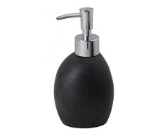 Aquagrif Lanzarote Distributeur de Savon, résine, Noir, 8 x 8.3 x 16.2 cm