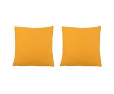 Gözze Lot de 2 Housse de Coussin, Dallas, Polyester, Jaune, 40 x 40 cm