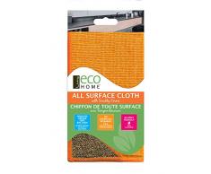 Living Eco Home Toutes Les Surface Chiffon avec Scrubby Patch, Microfibre, Orange, 30Â x 35Â x 0.4Â cm