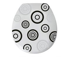 MSV Abattant WC, Multicolore, 45.5 x 37 x 5 cm, 37 pièces