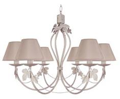 Tosel 20920 Lustre Puy Bois 60 W E14 Taupe Cérusé