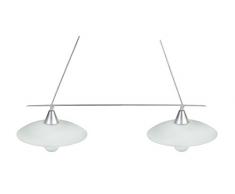 Tosel 20314 Lustre - Marine, Barre tôle Acier, Peinture époxy, Verre thermomou, E27, 100 W, Gris Mat