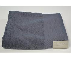 SENTO Serviette de Toilette Coton Gris 90 x 50 cm