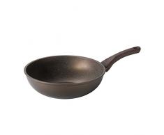 Mopita Ambra Induction Wok en Aluminium forgÃ©, 28Â x 8.9Â cm, Noir