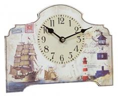 Minhou Bolai mb-010Â âÂ Montre Bateau de Bureau, mÃ©tal, 7Â x 20Â x 24Â cm, Multicolore