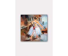 Bonamaison Horloge Murale en MDF, Multicolore, 30 x 30 cm