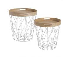 DCASA Lot de 2 tables avec plateau de lit, ne sapplique pas