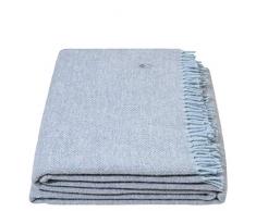 zoeppritz since 1828 Must Relax Couverture - Couverture en Laine Vierge de Haute qualitÃ© avec Franges - 130x190 cm - De, Laine Vierge, 505 Powder Blue, 130x190cm
