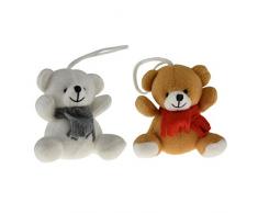 Peluches Lot de 24 Ours en Polyester Multicolore Taille Unique