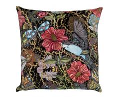 Nadja Wedin design perruches Marron en Velours â Housse de Coussin 48 X 48 cm