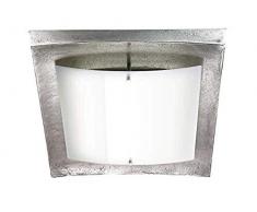 SHINE 51571 Plafonnier, Verre, Nickel Antik, 42 x 38 x 8,2 cm