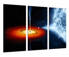 Tableau Moderne Photographique, Impression sur bois, Astronomy Black Hole, Espace, Planète, Star, 97 x 62 cm, ref. 26810