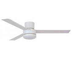 Bayside Lagoon CTC Ventilateur de plafond et plafonnier LED en plastique ABS Blanc 23 W 132 cm
