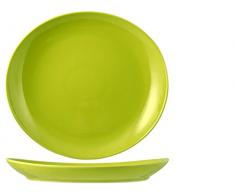 H&H 5620431Â H & H Steak Plat 30,5Â cm, Porcelaine, Vert