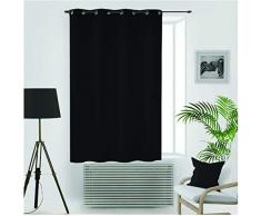 Rideau occultant à oeillets 135x180 cm FLASH anthracite, par Soleil dOcre