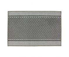 JVL Bologna Soutenu Paillasson Lavable en Machine, Polypropylène/Latex, Gris Clair/Gris foncé, 57 x 90 x 1.2 cm