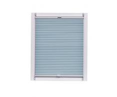 Sunl INES Store plissÃ© nid dabeille fabriquÃ© en Allemagne occultant, Klemmfix, Bleu Gris, Argent Gris Rail, 80Â x 220, Plastique, Bleu, 80Â x 2.3Â x 220Â cm